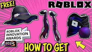 EVENT How To Get ROBLOX INNOVATION AWARDS 2024 ITEMS  Voters Pin Pauldrons Sash Hat amp Wreath [upl. by Bellanca]