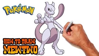 How to Draw Mewtwo  Pokemon [upl. by Dutch]