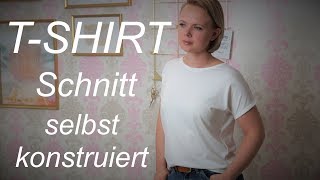 TShirt nähen  Schnittmuster selbst konstruieren  Nähanleitung [upl. by Amathiste]