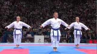 22 Bronze Female Team Kata Venezuela vs France WKF World Karate Championships 2012 [upl. by Sardse]