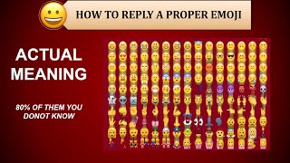 EMOJI MEANINGS  HOW TO REPLY A PROPER EMOJI [upl. by Hairahcez731]