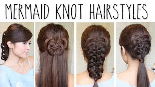 Easy Knotted Braid Hairstyles  Hair Tutorial [upl. by Rebna]