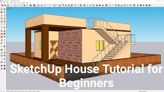 SketchUp House Tutorial for Beginners  1 [upl. by Hardden]