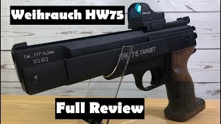 Luftpistole Weihrauch HW75 Target  Full Review und Schusstest [upl. by Ahsirpac]