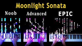 5 Levels of Moonlight Sonata Noob to Epic [upl. by Levram]