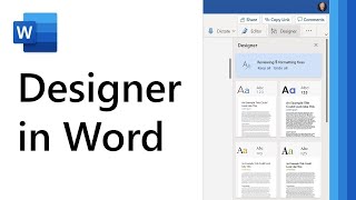 How to use Designer in Microsoft Word [upl. by Amada603]