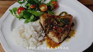 Spicy Tuna Steak Pan Seared [upl. by Lutero]