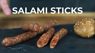 Salami Sticks  A Perfect Cured Sausage For Beginner [upl. by Donetta]