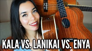 Tenor Ukulele Bundle Comparison Kala Lanikai amp Enya [upl. by Ocsecnarf]