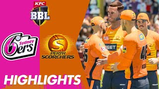 SYDNEY SIXERS VS PERTH SCORCHERS  BBL 14  CRICKET 22 GAMEPLAY [upl. by Lenes]