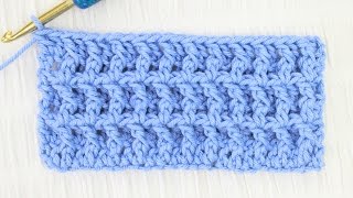 Waffle Stitch Crochet Tutorial [upl. by Adlesirg981]