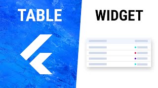 Flutter Table Widget [upl. by Watkins]