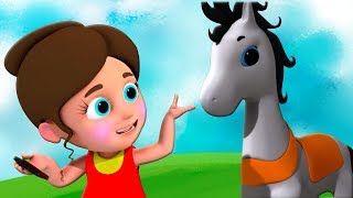 Chal Mere Ghode Tik Tik  Hindi Rhymes for Children  चल मेरे घोड़े  Kids Tv India [upl. by Nothsa]