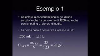 Le soluzioni  concentrazioni gL  Tutorial [upl. by Elleuqar]