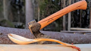 Wooden Spoon Carving with Gränsfors Bruks Axes [upl. by Iniffit953]