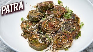 Homemade Gujarati Patra Recipe  How To Make Patra At Home  Traditional Gujarati Patra  Varun [upl. by Nomrah]