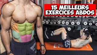 15 MEILLEURS EXERCICES ABDOMINAUX [upl. by Aelat]