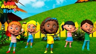 Kids Kindergarten Songs Playlist  Sing amp Dance Along With Little Action Kids [upl. by Judon]