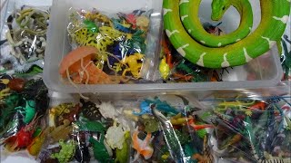 Whats in the box Small Plastic Animals 100s of Reptiles Fish Dinosaurs Bugs and more [upl. by Natan897]