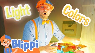 Blippi Plays with Light and Colors at the Museum  Educational Videos for Kids [upl. by Assile]