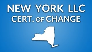 New York LLC  Certificate of Change [upl. by Franckot]