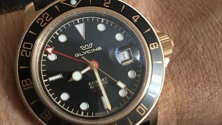 Glycine Combat Sub Bronze GMT GL0320 Review [upl. by Enyamart]