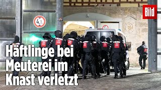 Gefängnismeuterei Polizei stürmt Knast in Thüringen  JVA Untermaßfeld [upl. by Linzer]