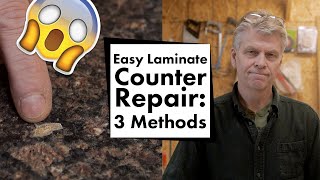 Do It Yourself Repair Laminate Counter Top  3 methods colorfill fix burns chips and cracks [upl. by Cross557]