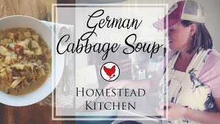 GERMAN CABBAGE SOUP  Easy amp Delicious  Homestead Kitchen [upl. by Alius]