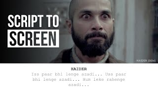 Haider  Script To Screen Comparison [upl. by Atinauq]