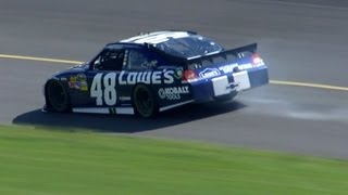 Jimmie Johnson blows an engine at Michigan [upl. by Aibsel772]