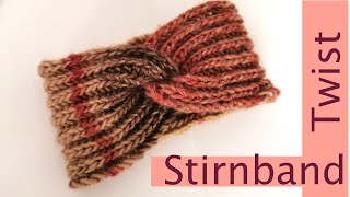 Twist Stirnband stricken im Patentmuster [upl. by Origra]