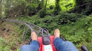 Gatlinburg Mountain Coaster onride HD POV 60fps Moonshine Mountain Coaster [upl. by Sedgewake]