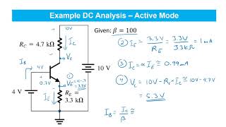 43 BJT Circuits at DC [upl. by Wye82]