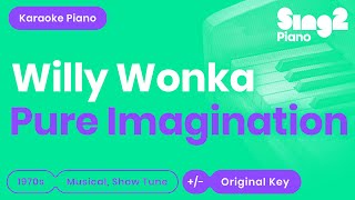 Pure Imagination  Willy Wonka  Gene Wilder Piano Karaoke [upl. by Notanhoj]