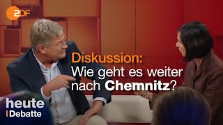 Meuthen und GöringEckardt über Chemnitz  dunja hayali [upl. by Anicart]