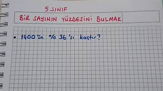 5sınıf matematik Yüzdeler Bir sayının yüzdesini bulmak Bulbulogretmen matematik yüzde [upl. by Jarrid240]