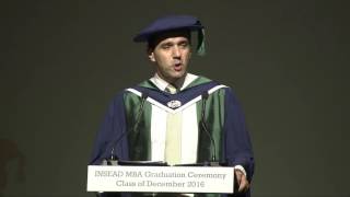 INSEAD MBA Class 16D Graduation  Professor Ilian Mihov Dean of INSEAD [upl. by Georgia]